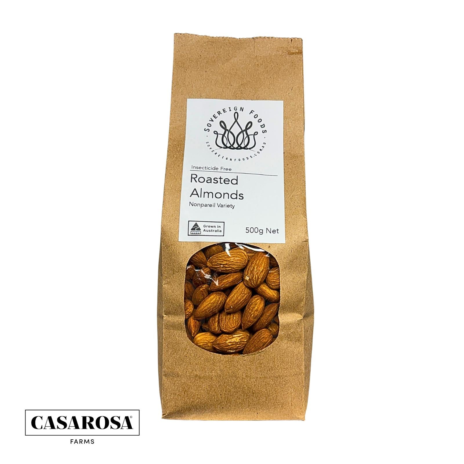 Roasted Almonds 500g – Australian Grown | Sovereign Foods