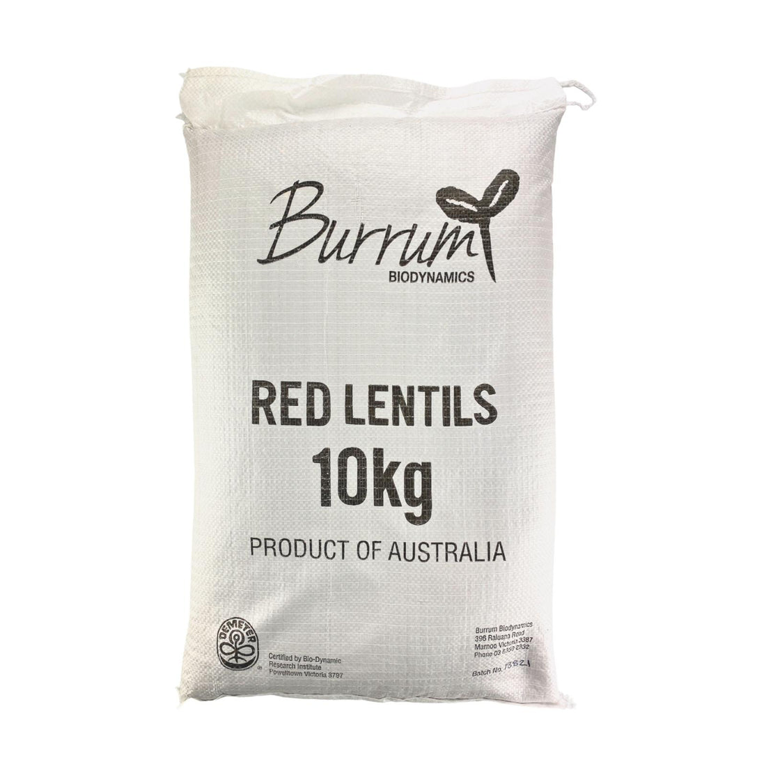 Lentils Red Whole Biodynamic 10kg