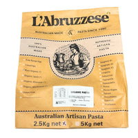 L'Abruzzese pasta packaging on a white background