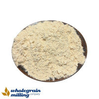 A bowl of loose Australian grown emmer flour. very similar to Einkorn but more easily grown in Australia