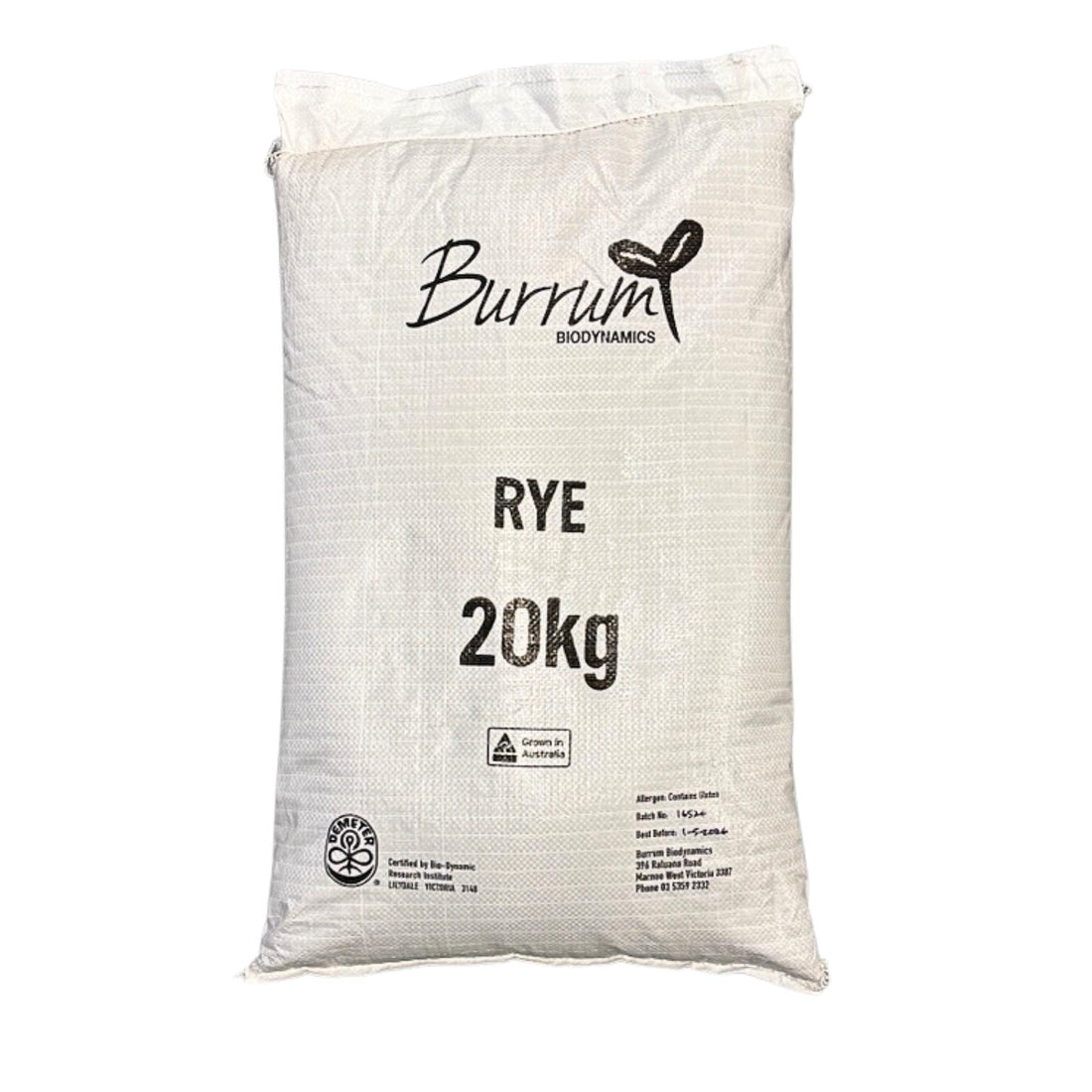 Australian Grown Rye Grain from Burrum Biodynamics