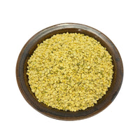 Australian grown organic Mung dahl loose in a bowl.. also known as Moong dal.