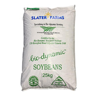 a 25kg bag of Australian grown Organic soybeans. these biodynamic Soy beans are non-GMO and grown by slater farms in Northern NSW