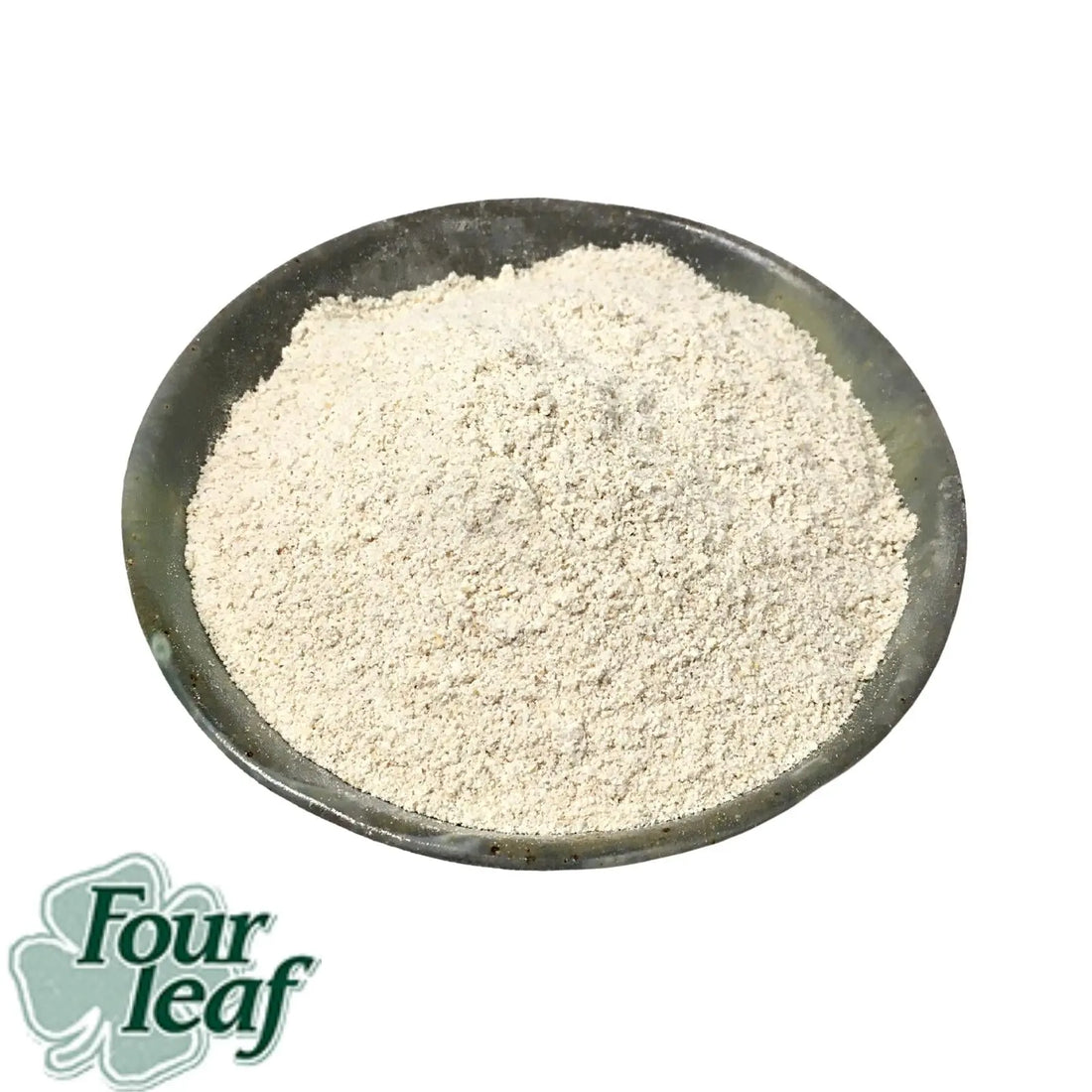 A bowl of loose Australian grown whole organic barley flour from Four Leaf Milling in Tarlee South Australia. This product is sold by Sovereign Foods; an online retailer specialising in Australian grown organic bulk foods and grocery items
