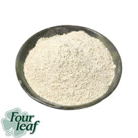 A bowl of loose Australian grown whole organic barley flour from Four Leaf Milling in Tarlee South Australia. This product is sold by Sovereign Foods; an online retailer specialising in Australian grown organic bulk foods and grocery items