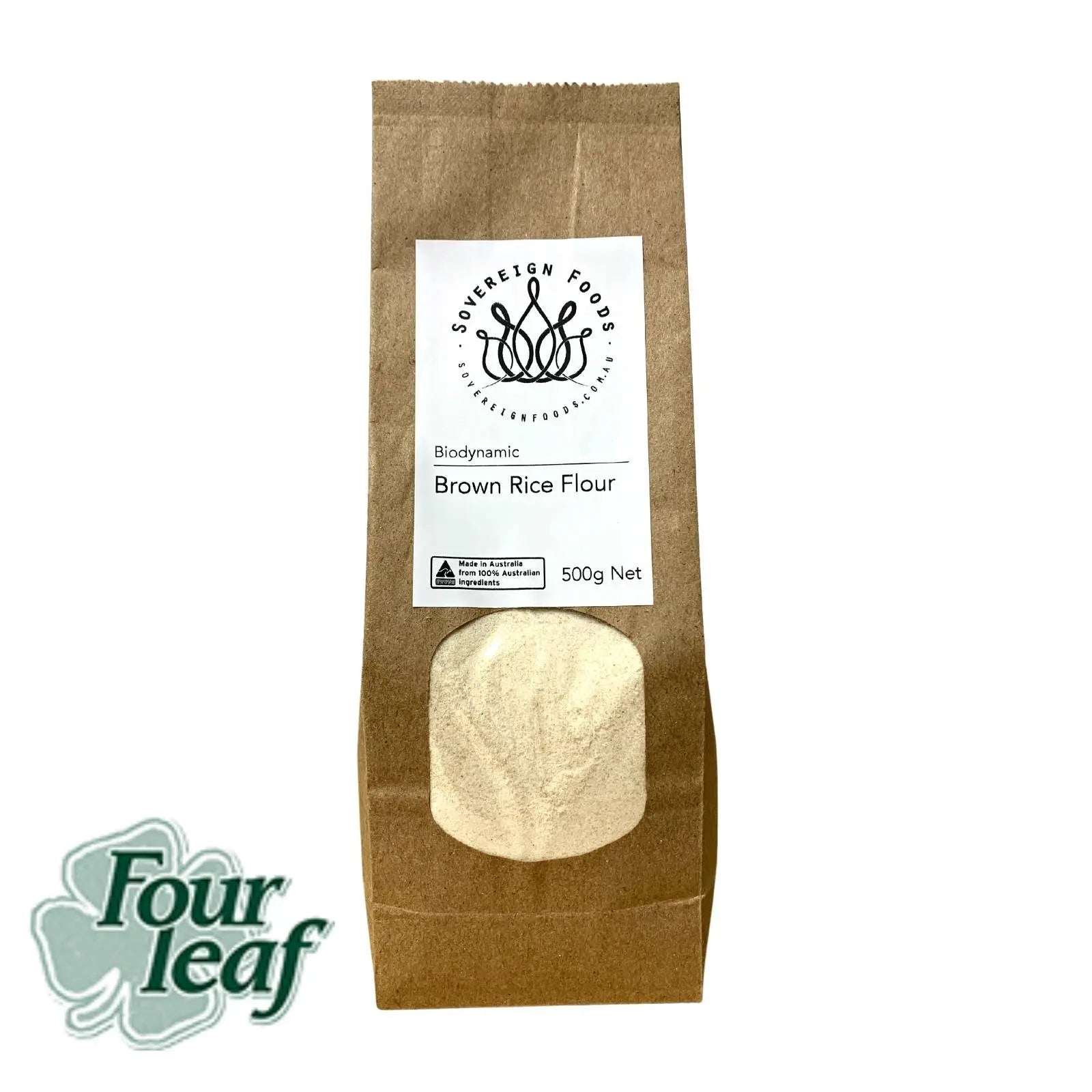 Organic Brown Rice Flour 500g Biodynamic Australian Grown