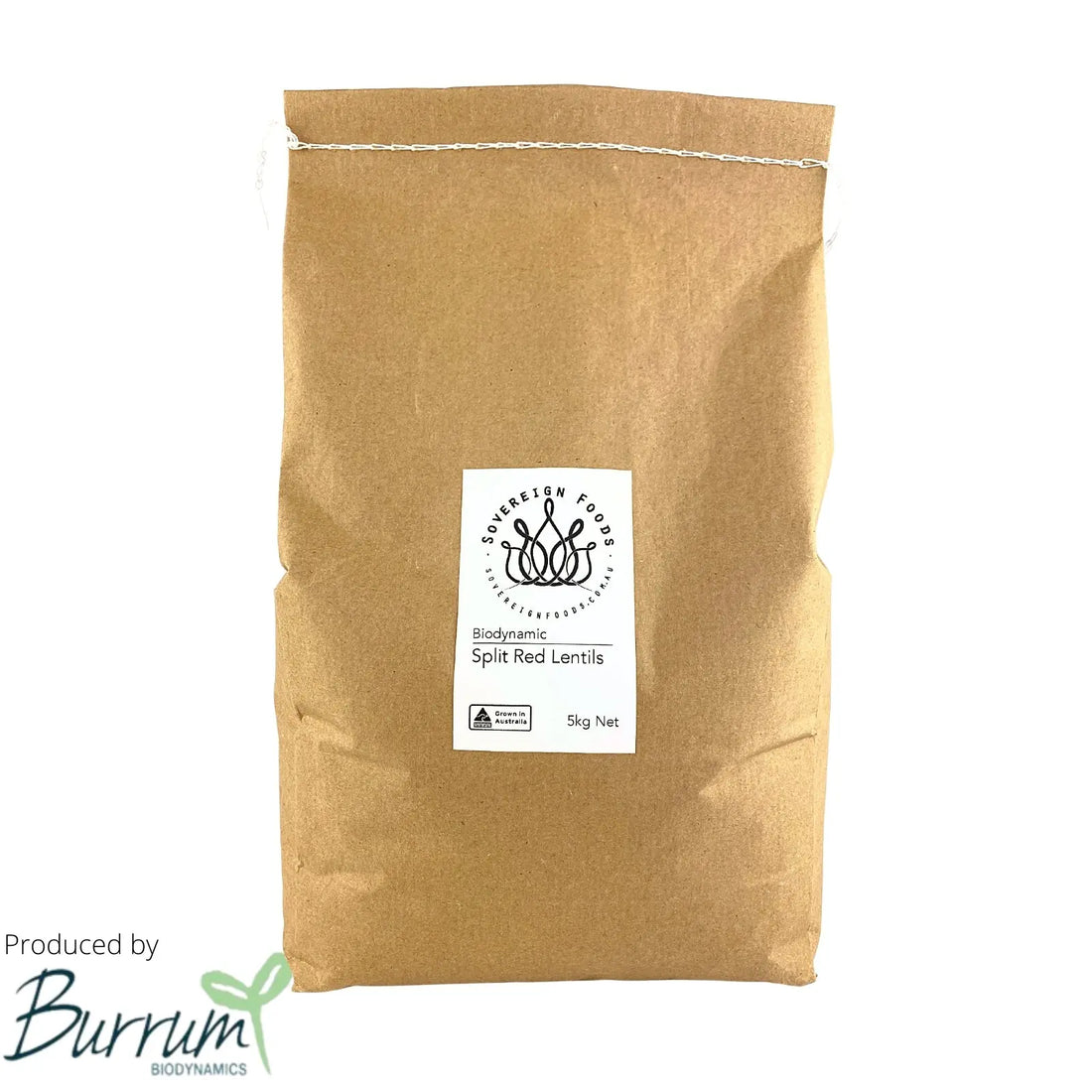 Lentils Red Split Biodynamic 5kg-Pulse & Grain-Burrum Biodynamics-Sovereign Foods-Lentils-Australian Grown-Organic-Bulk