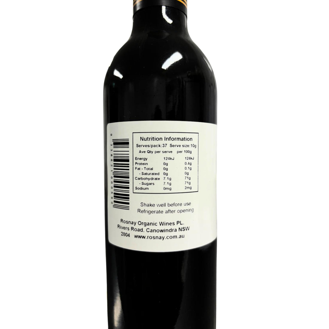 The back of fig Sauce bottle made from Australian grown figs