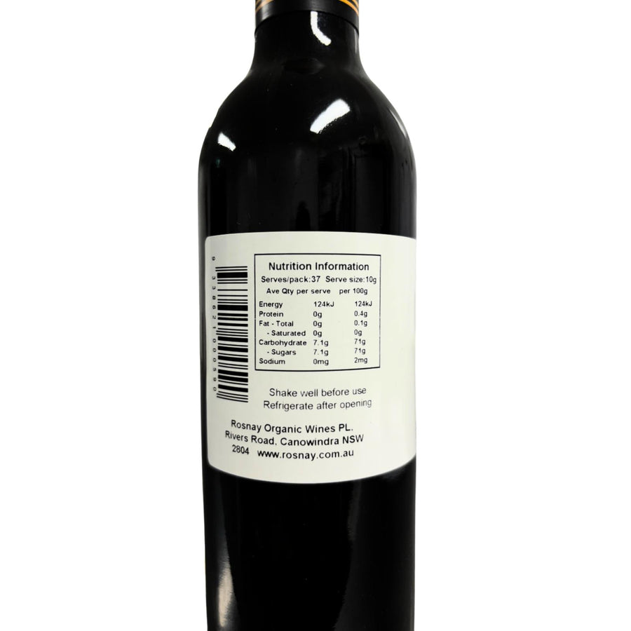 The back of fig Sauce bottle made from Australian grown figs