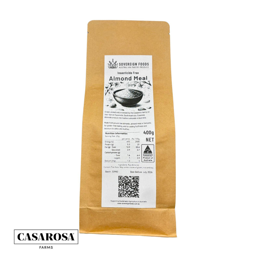 A bag of Australian grown almond meal
