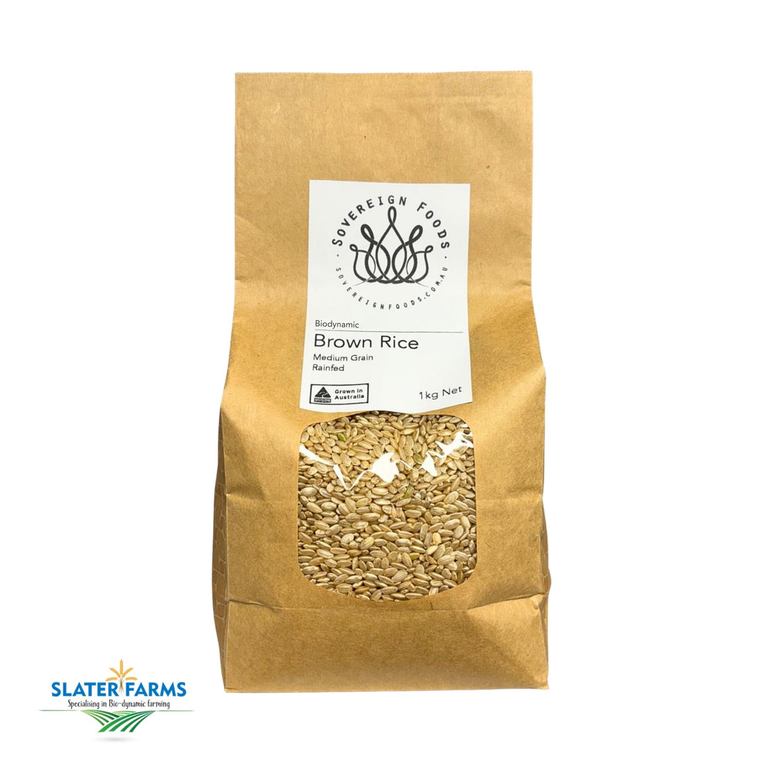 Brown Rice - Medium Grain, Rainfed, Biodynamic 1kg