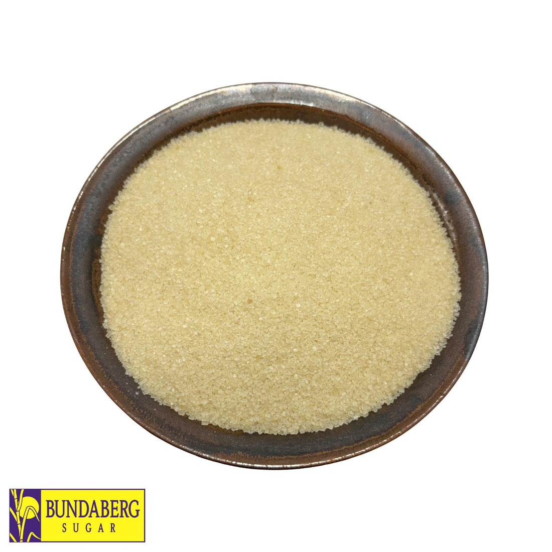 A bowl of Australian grown organic raw sugar