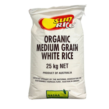 White Rice Medium Grain Organic 25kg