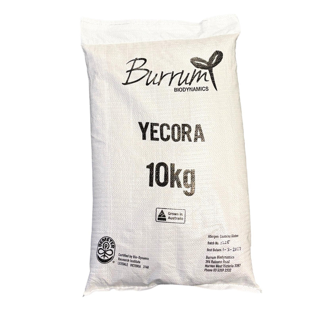 Australian Organic Hard Red Wheat grown by Burrum Biodynamics