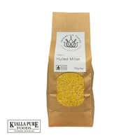 A bag of Australian grown organic hulled millet. 