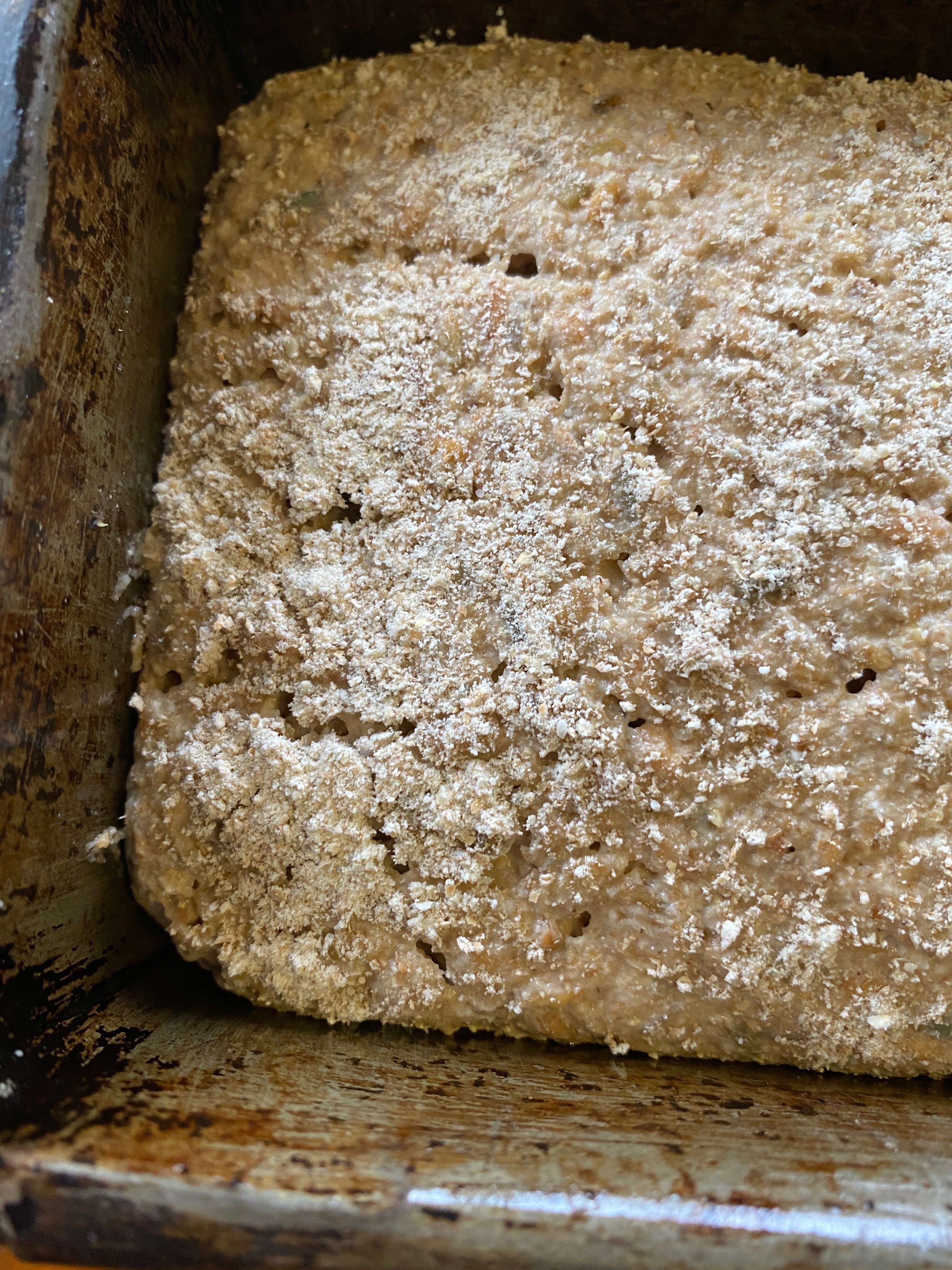 Cracks appear. Ready for the oven