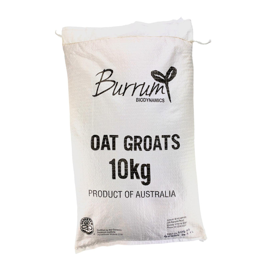 Organic Australian grown oat kernels aka oat groats burrum biodynamics
