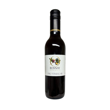 A bottle of fig vinegar made from Australian grown organic figs