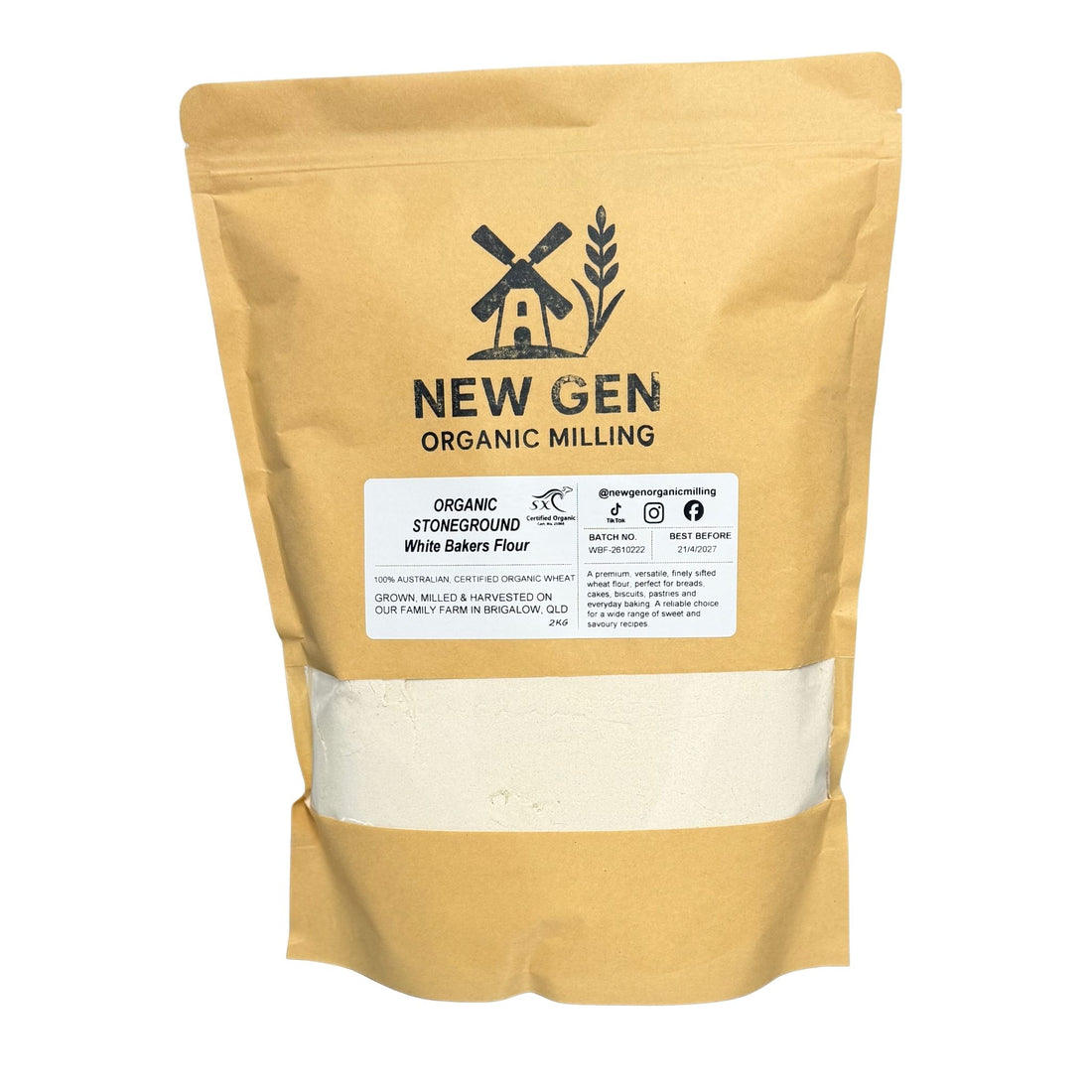 White Bakers Flour Stoneground Organic 2kg | Spitfire Variety