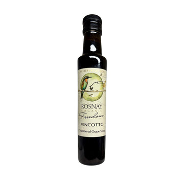 A bottle of Vino Cotto made from Australian grown organic wine graps