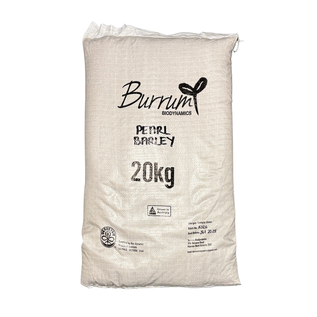 Pearled Barley Biodynamic 20kg