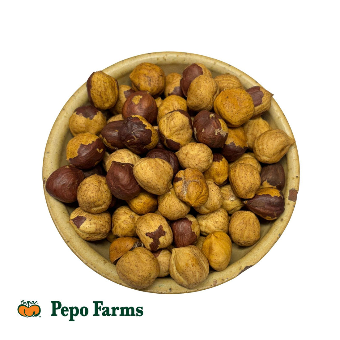 a bowl filled with Australian grown roasted hazelnuts