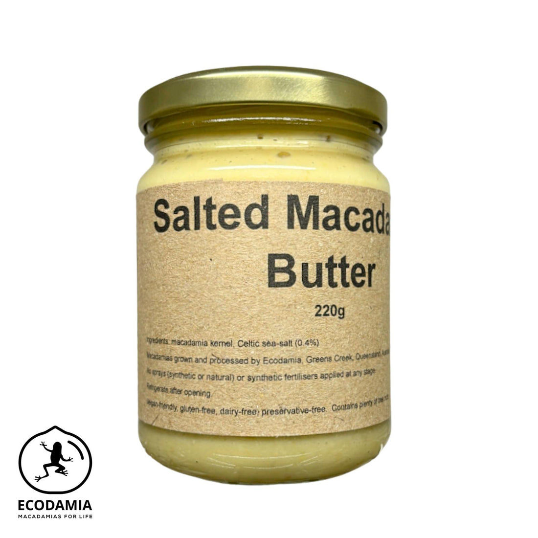 Macadamia Butter Salted Chemical Free 220g