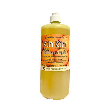 A 1L bottle of Australian made sustainable Dishwashing liquid from Kin Kin naturals