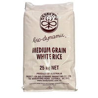 a bag of Australian grown organic rice. Grown Biodynamically in the riverina region on NSW