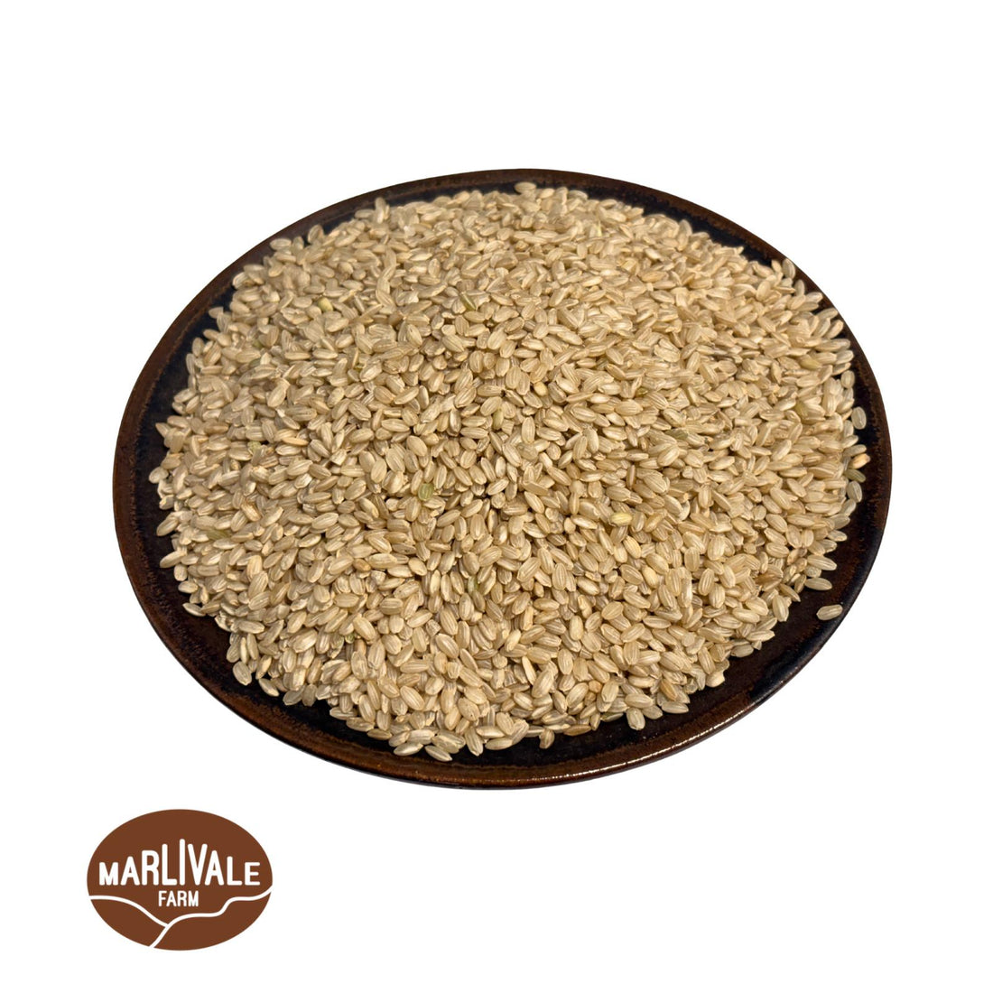 A bowl of Australian grown chemical free rainfed dryland brown rice. This brown rice was grown by Marlivale farm in Northern NSW