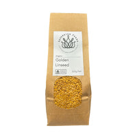 a bag of australian grown organic golden linseed