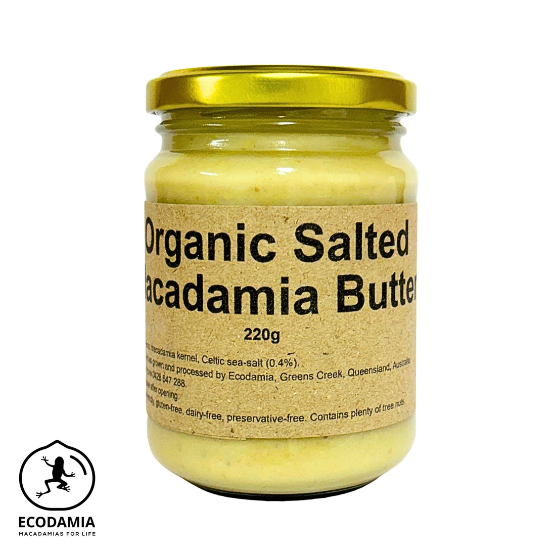 Macadamia Butter Salted Organic 220g