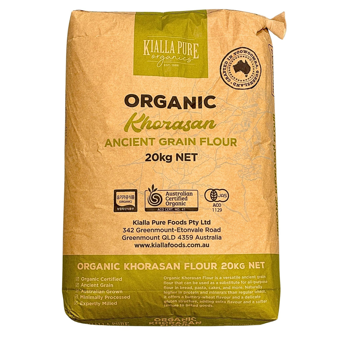 Flour Khorasan White Roller Milled Organic 20kg