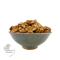 A bowl of Australian grown organic pecans