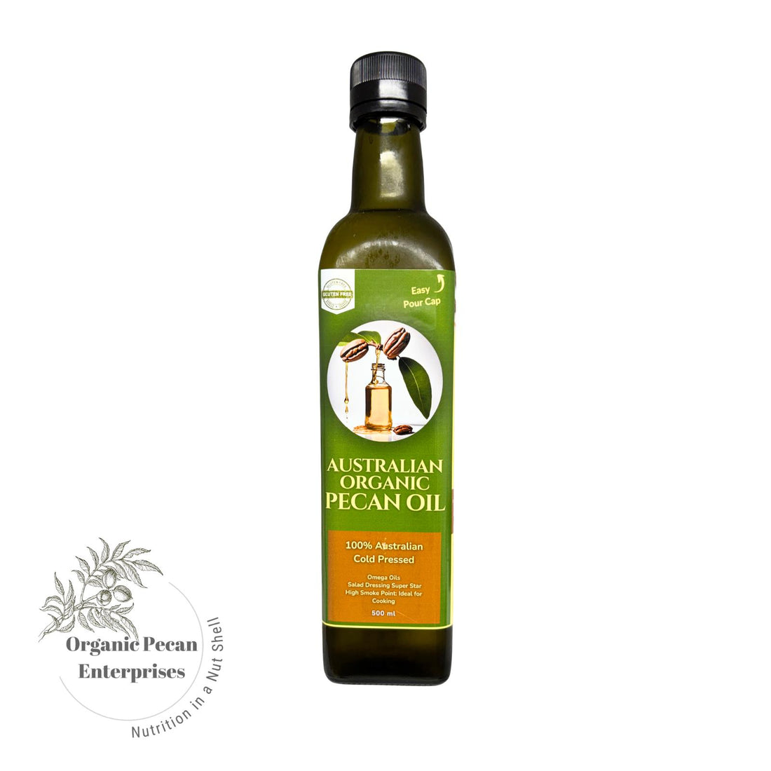 Pecan Oil Organic 500ml | Cold Pressed