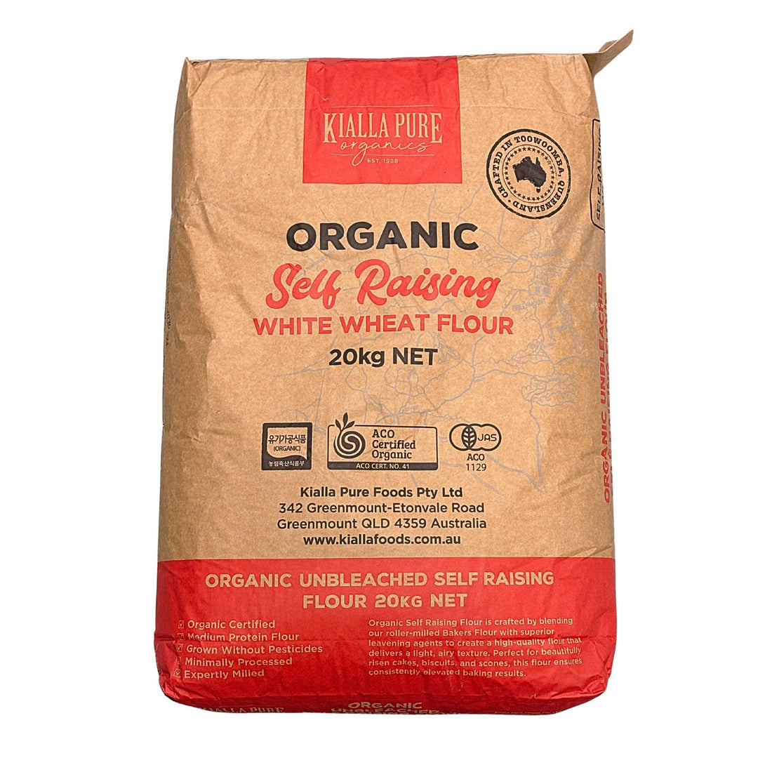 Flour Wheat Self Raising Organic 20kg