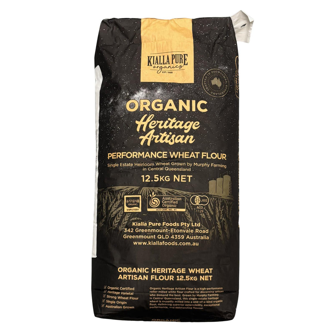 Heritage Wheat White Bakers Flour Organic | Foster Variety 12.5kg