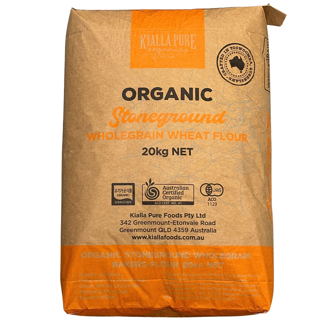 Wholegrain Strong Wheat Flour Organic 20kg