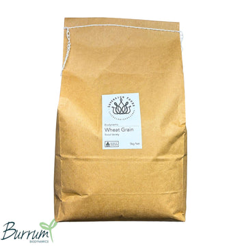 Organic white hard wheat grown by Burrum Biodynamics and sold by Sovereign foods. Sovereign Foods is an online supplier of 100% Australian grown staples. 