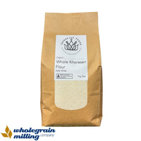 organic whole kamut flour. Australian grown khorasan flour. Ancient grain, similar to spelt, emmer and einkorn
