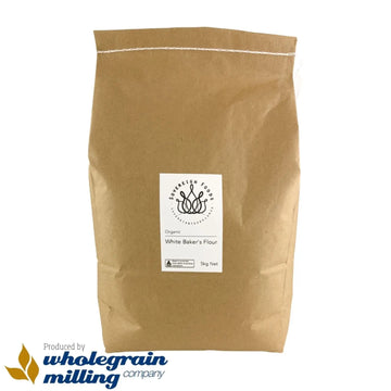 White Bakers flour Stoneground organic 5kg Wholegrain Milling Sovereign Foods Bread Making Sourdough Strong Flour