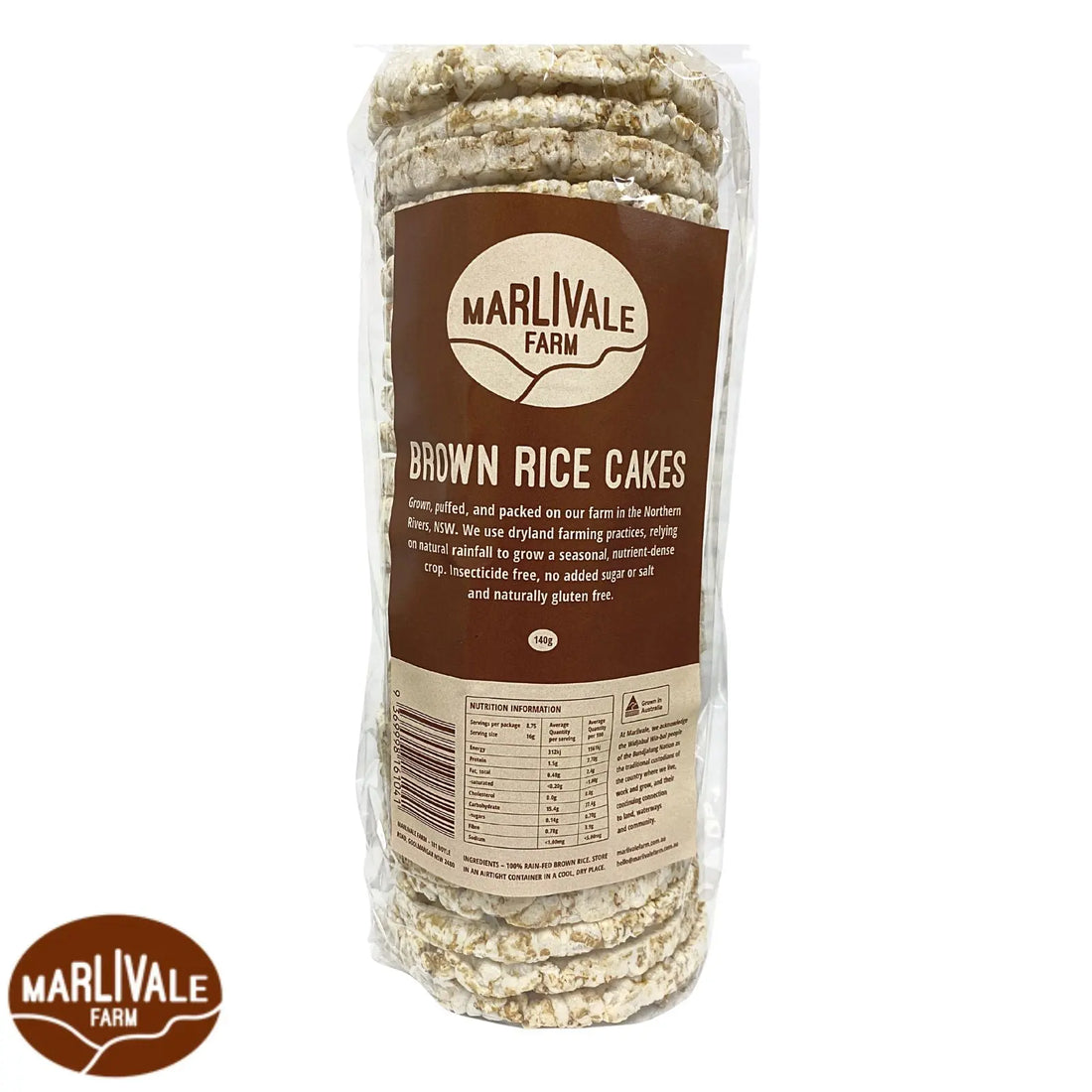 Brown Rice Cakes Chemical Free 140g