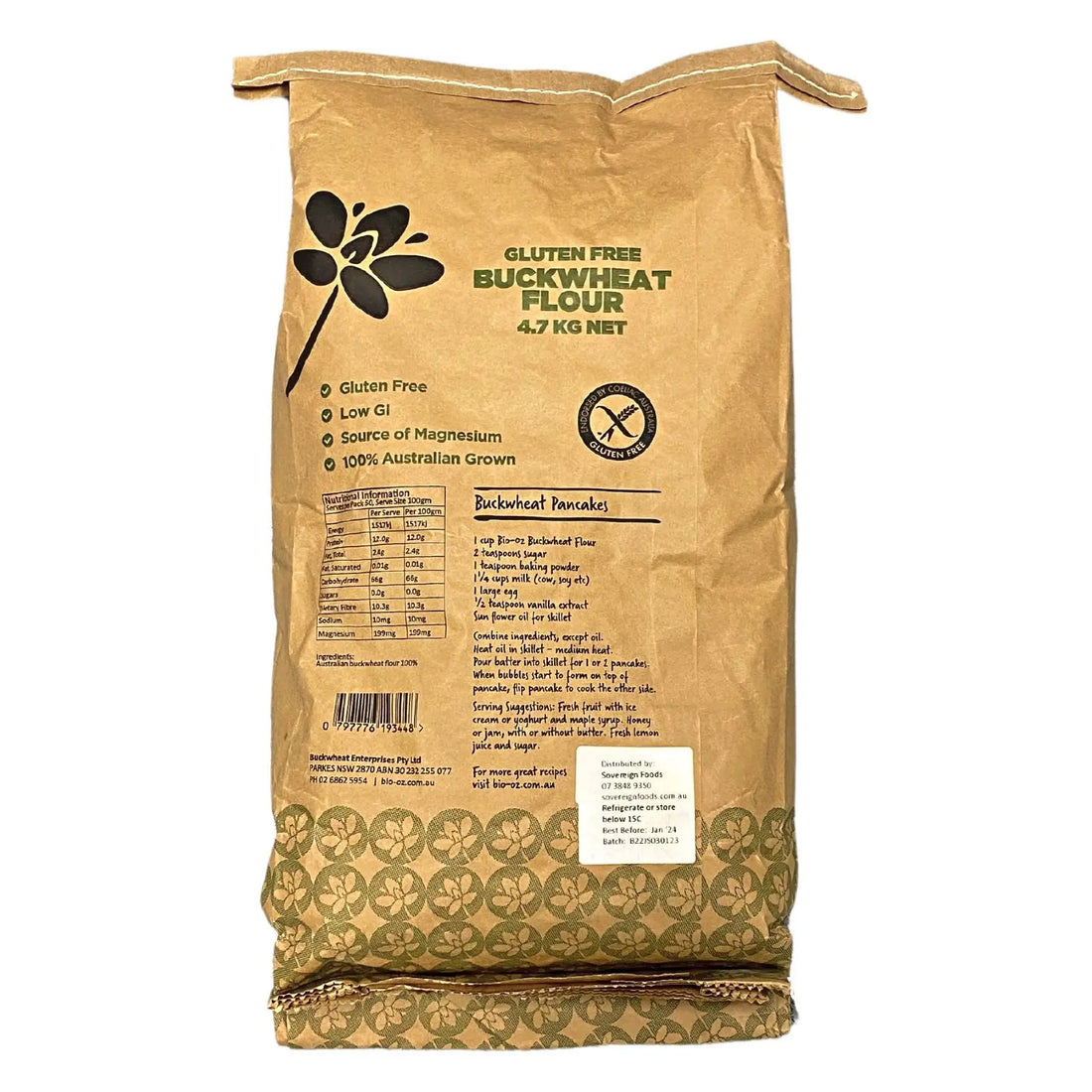 Buckwheat Flour | Gluten Free | Australian Grown | Bio-Oz