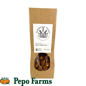 Hazelnuts Raw Chemical Free 200g-Nuts & Seeds-Pepo Farms-Sovereign Foods-Australian Grown Nuts-Pesticide Free-Chemical Free