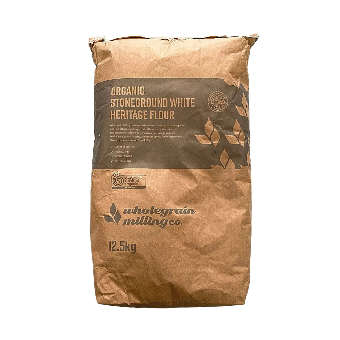 Heritage Wheat Flour White Stoneground Organic 12.5kg