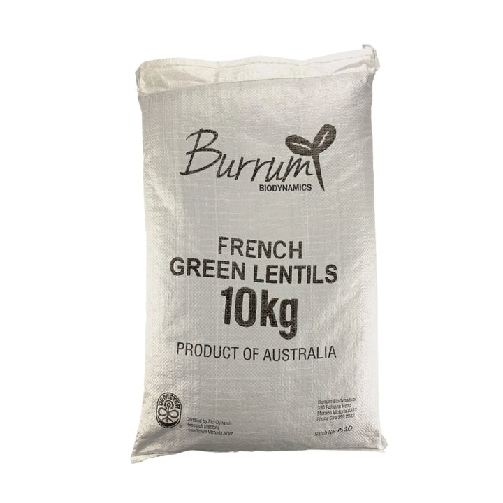 Lentils French Puy Biodynamic 10kg-Pulse & Grain-Burrum Biodynamics-Sovereign Foods-Lentils-Australian Grown-Organic-Bulk
