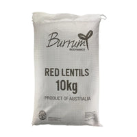 Lentils Red Whole Biodynamic 10kg-Pulse & Grain-Burrum Biodynamics-Sovereign Foods-Lentils-Australian Grown-Organic-Bulk