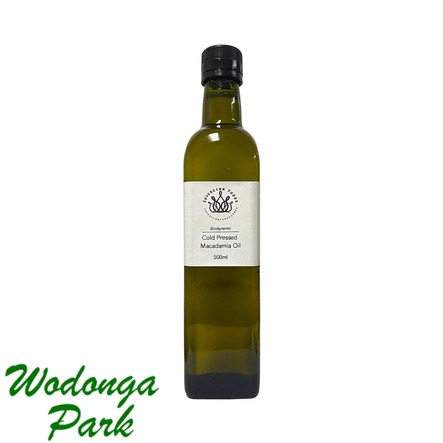 Macadamia Oil Biodynamic 500ml-Oils & Vinegar-Wodonga Park Fruit and Nuts-Sovereign Foods-Oil-Organic-Bulk Foods