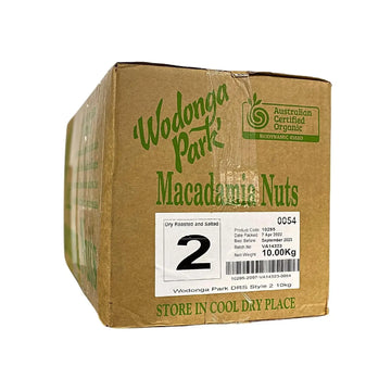 Macadamia Roasted and Salted Biodynamic 10KG-Nuts & Seeds-Wodonga Park Fruit and Nuts-Sovereign Foods-Organic-Biodynamic-Australian Grown Macadamias-Nuts