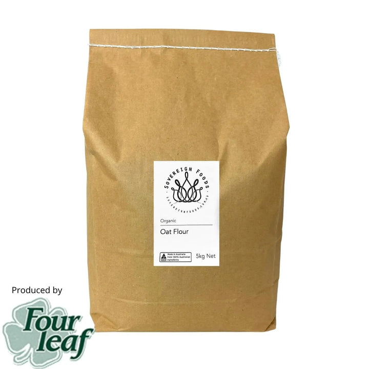 Oat Flour Organic 5kg-Flour & Baking-Four Leaf Milling-Sovereign Foods-Australian Grown-Organic-Bulk Foods